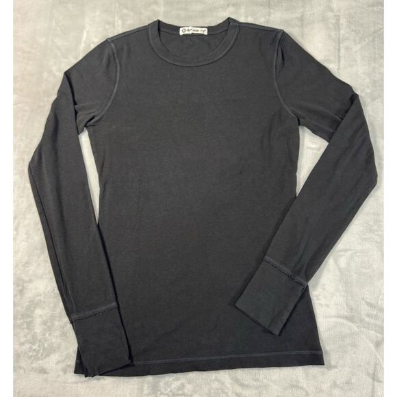 Crown Jewel Black Long Sleeve Crewneck Tee Women’s Small USA Made Supima Modal - Picture 2 of 9